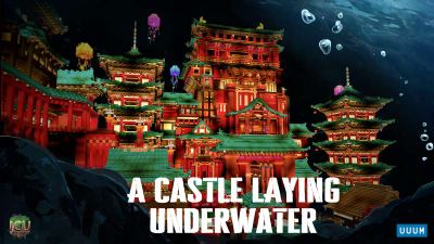 A Castle Laying Underwater on the Minecraft Marketplace by UUUM